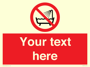 Custom Do not use this device in a bathtub shower or water-filled reservoir